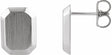 Sterling Silver Engravable Geometric Stud Earrings