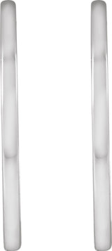 14K White Gold Hinged 25 mm Hoop Earrings