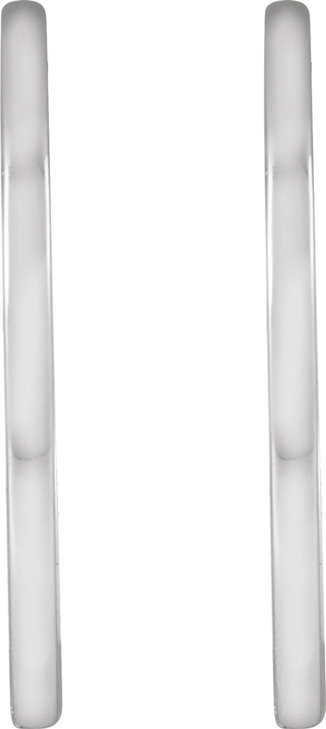 14K White Gold Hinged 25 mm Hoop Earrings