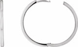 Sterling Silver Hinged 25 mm Hoop Earrings