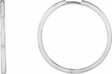 14K White Gold Hinged 25 mm Hoop Earrings