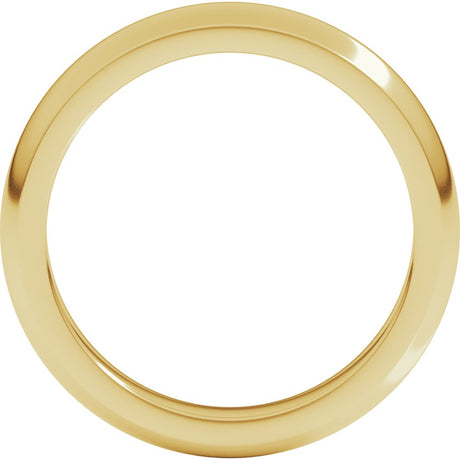 18K Yellow Gold 3.5 mm Heavyweight Half Round Band Size 7.5