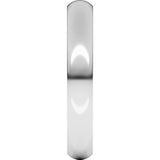 14K White Gold 3.5 mm Heavyweight Half Round Band Size 10