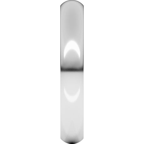 14K White Gold 3.5 mm Heavyweight Half Round Band Size 7