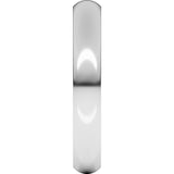 18K White Gold 3.5 mm Heavyweight Half Round Band Size 5.5
