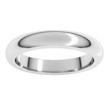 18K White Gold 3.5 mm Heavyweight Half Round Band Size 5.5