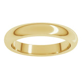 18K Yellow Gold 3.5 mm Heavyweight Half Round Band Size 7.5