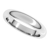 18K White Gold 3.5 mm Heavyweight Half Round Band Size 5.5