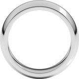 14K White Gold 7 mm Heavyweight Half Round Band Size 9.5
