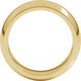 14K Yellow Gold 7 mm Heavyweight Half Round Band Size 10