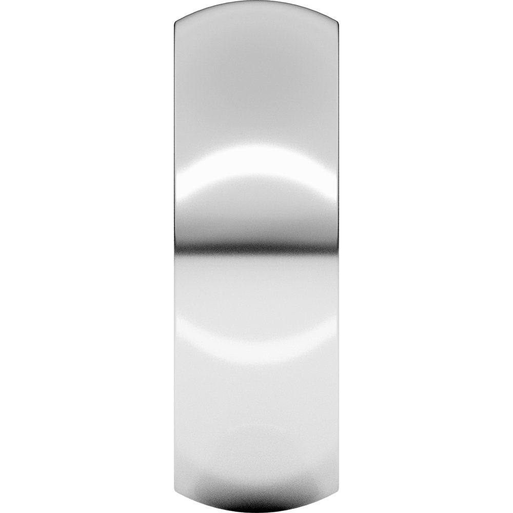 14K White Gold 7 mm Heavyweight Half Round Band Size 9.5