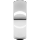 14K White Gold 7 mm Heavyweight Half Round Band Size 9.5