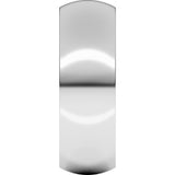 14K White Gold 7 mm Heavyweight Half Round Band Size 9.5