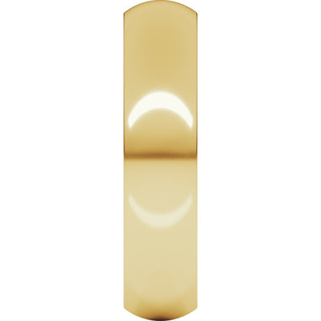 10K Yellow Gold 5 mm Heavyweight Half Round Band Size 10.5
