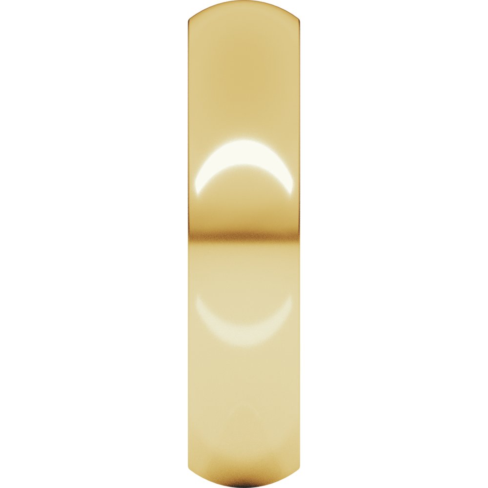 14K Yellow Gold 5 mm Heavyweight Half Round Band Size 4