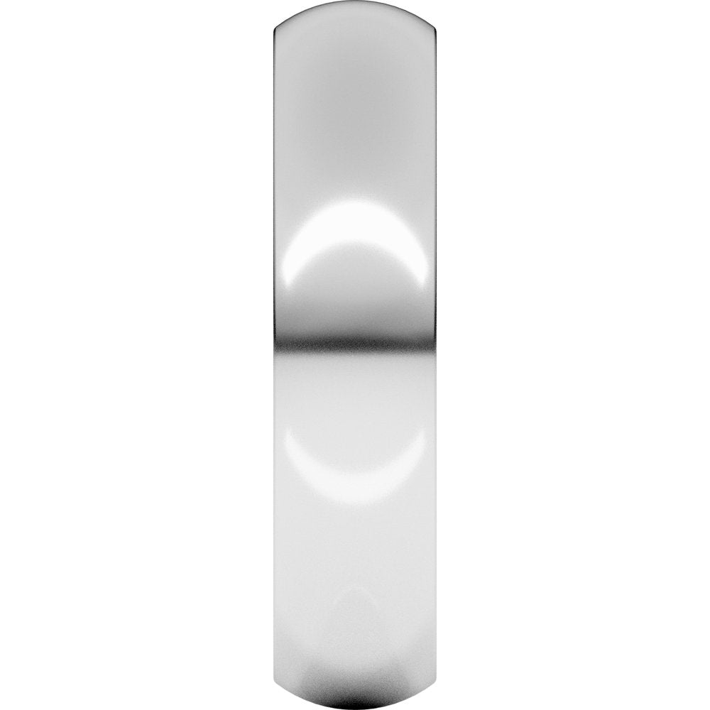 Platinum 5 mm Heavyweight Half Round Band Size 8