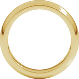 14K Yellow Gold 5 mm Heavyweight Half Round Band Size 4