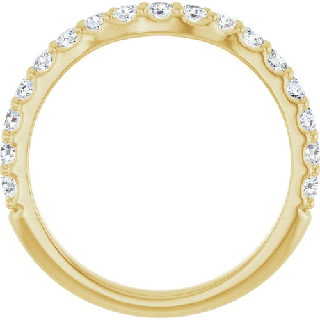 14K Yellow Gold 1/2 CTW Natural Diamond Contour Band