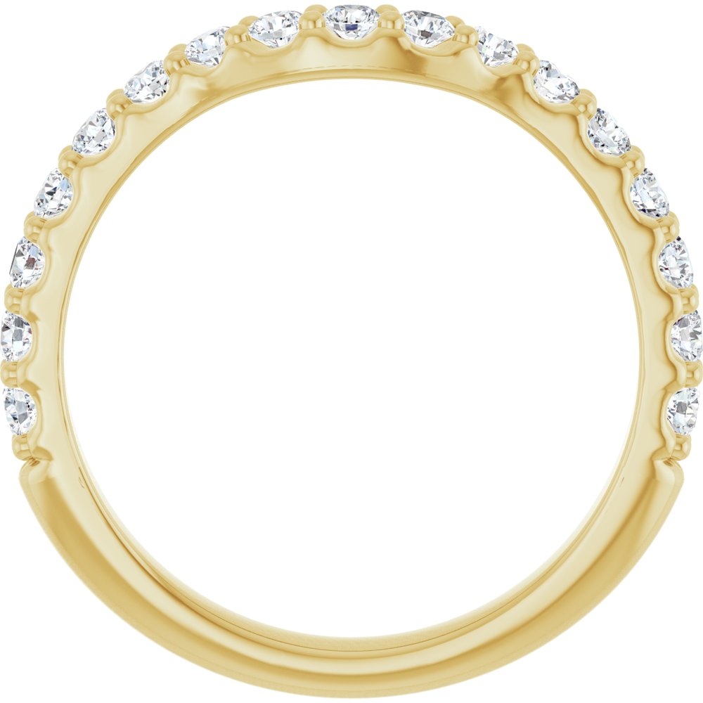 14K Yellow Gold 1/2 CTW Natural Diamond Contour Band
