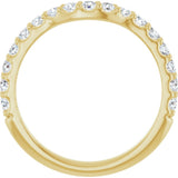 14K Yellow Gold 1/2 CTW Natural Diamond Contour Band