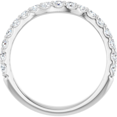 14K White Gold 1/2 CTW Lab-Grown Diamond Contour Band