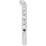 14K White Gold 1/2 CTW Natural Diamond Contour Band