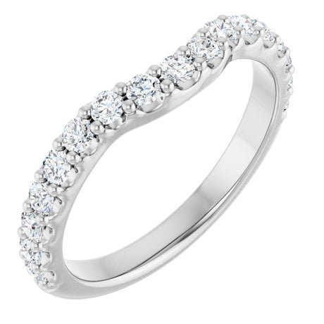 14K White Gold 1/2 CTW Lab-Grown Diamond Contour Band