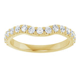 14K Yellow Gold 1/2 CTW Natural Diamond Contour Band