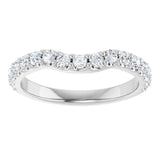 14K White Gold 1/2 CTW Natural Diamond Contour Band