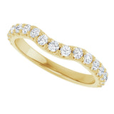 14K Yellow Gold 1/2 CTW Natural Diamond Contour Band