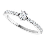 14K White Gold 1/3 CTW Lab-Grown Diamond Ring