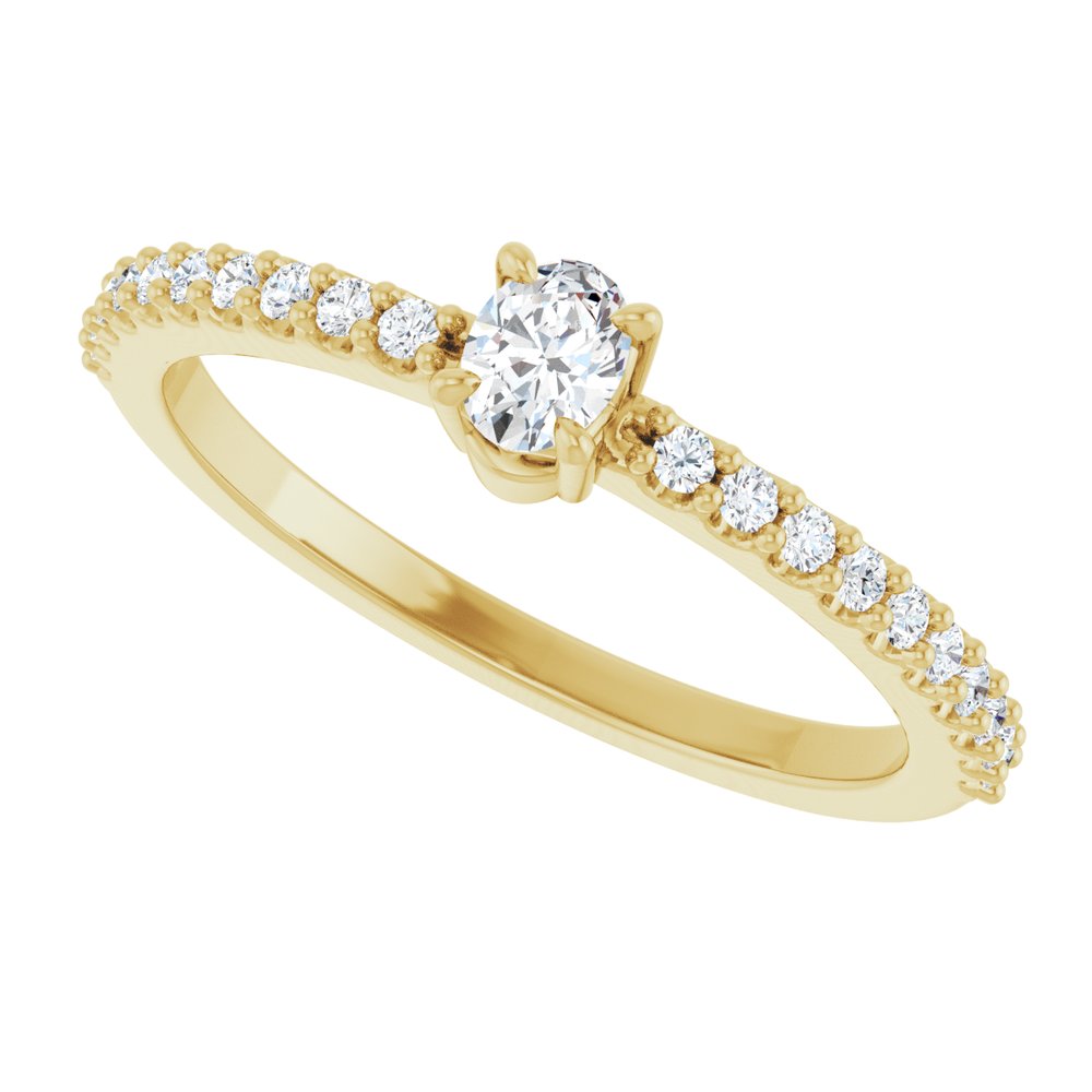 14K Yellow Gold 1/3 CTW Lab-Grown Diamond Ring