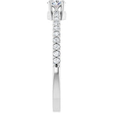 14K White Gold 1/3 CTW Lab-Grown Diamond Ring