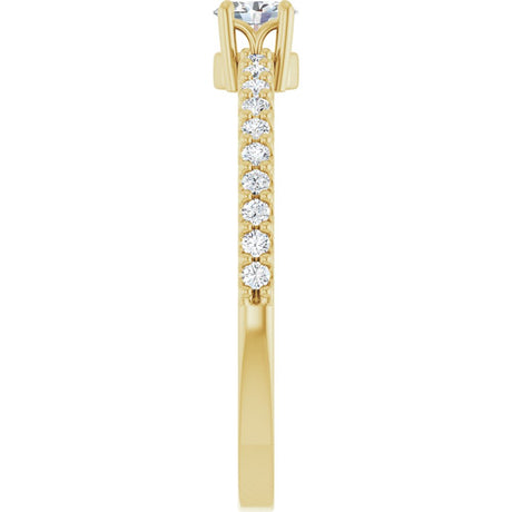 14K Yellow Gold 1/3 CTW Lab-Grown Diamond Ring