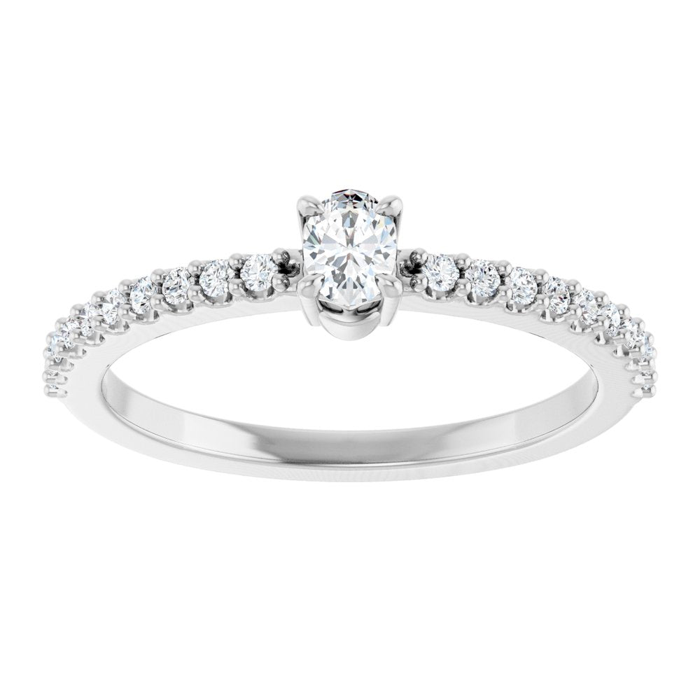 14K White Gold 1/3 CTW Lab-Grown Diamond Ring