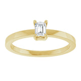 14K Yellow Gold 1/4 CT Lab-Grown Diamond Ring