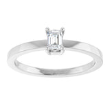 14K White Gold 1/4 CT Lab-Grown Diamond Ring
