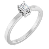 14K White Gold 1/4 CT Lab-Grown Diamond Ring