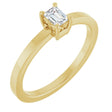 14K Yellow Gold 1/4 CT Natural Diamond Ring