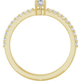 14K Yellow Gold 1/3 CTW Lab-Grown Diamond Ring