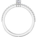 14K White Gold 1/3 CTW Lab-Grown Diamond Ring