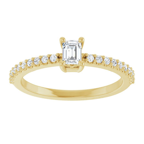 14K Yellow Gold 3/8 CTW Lab-Grown Diamond Ring