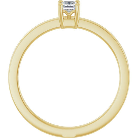 14K Yellow Gold 1/4 CT Natural Diamond Ring