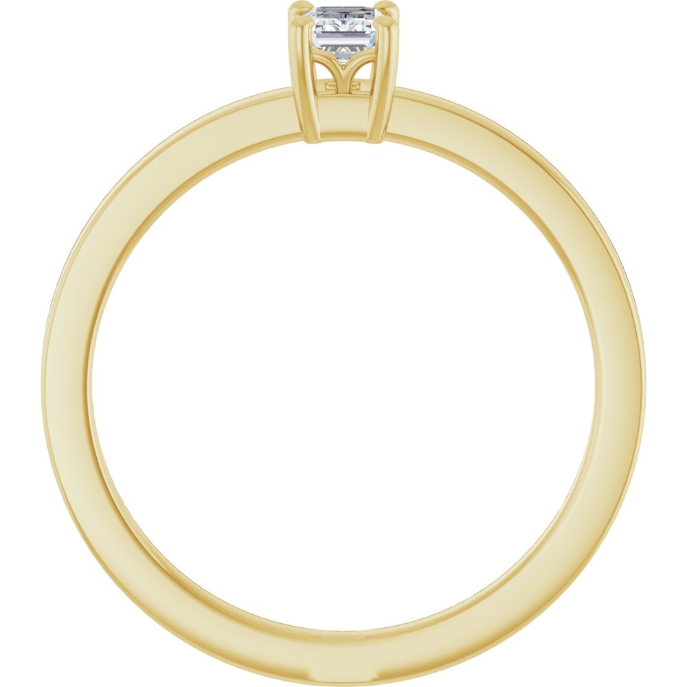 14K Yellow Gold 1/4 CT Lab-Grown Diamond Ring