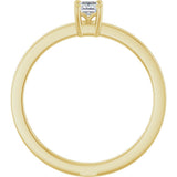 14K Yellow Gold 1/4 CT Lab-Grown Diamond Ring