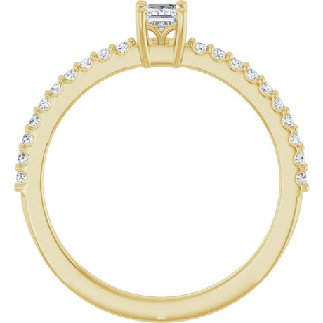 14K Yellow Gold 3/8 CTW Lab-Grown Diamond Ring