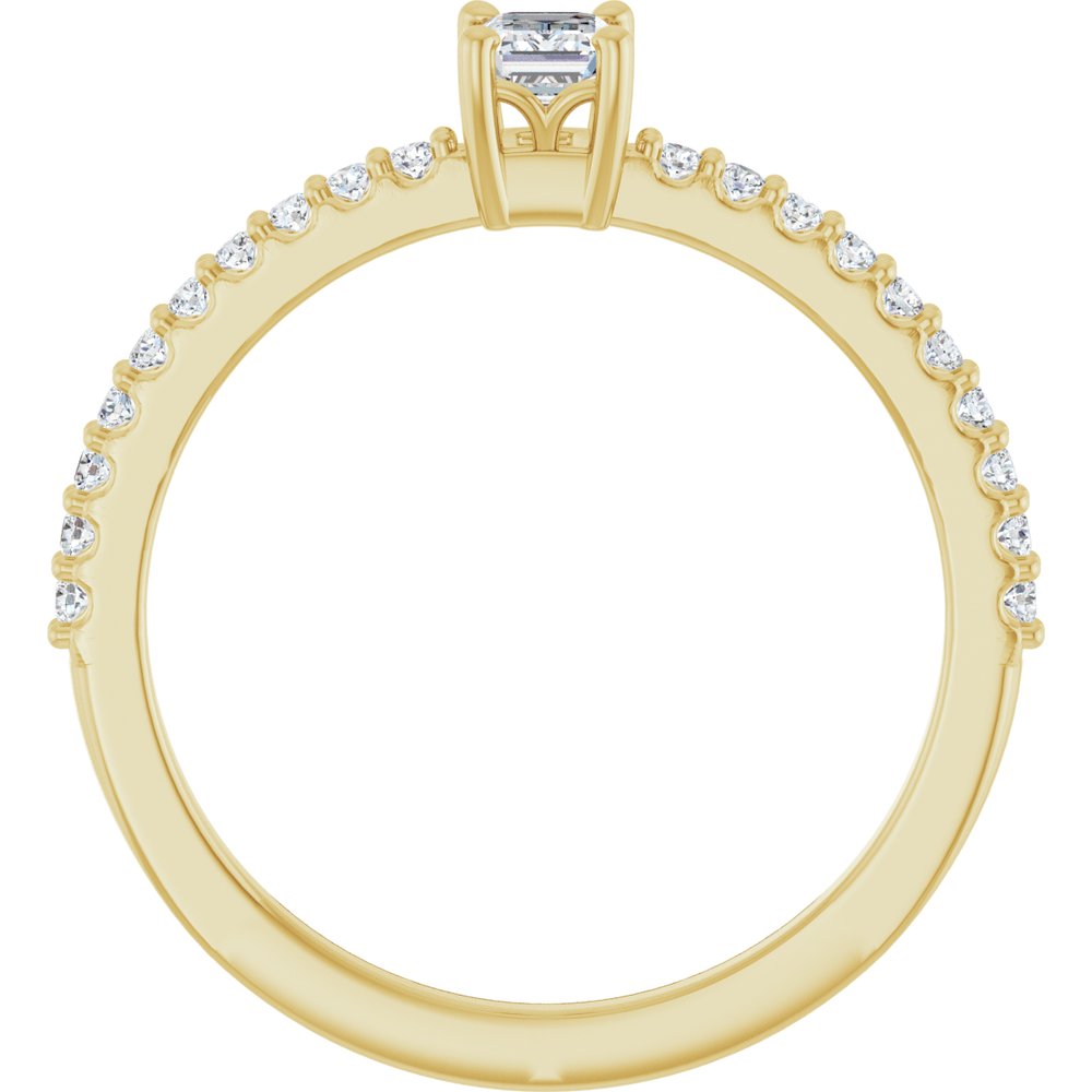 14K Yellow Gold 3/8 CTW Lab-Grown Diamond Ring