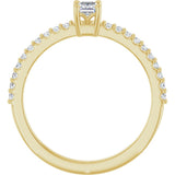 14K Yellow Gold 3/8 CTW Lab-Grown Diamond Ring