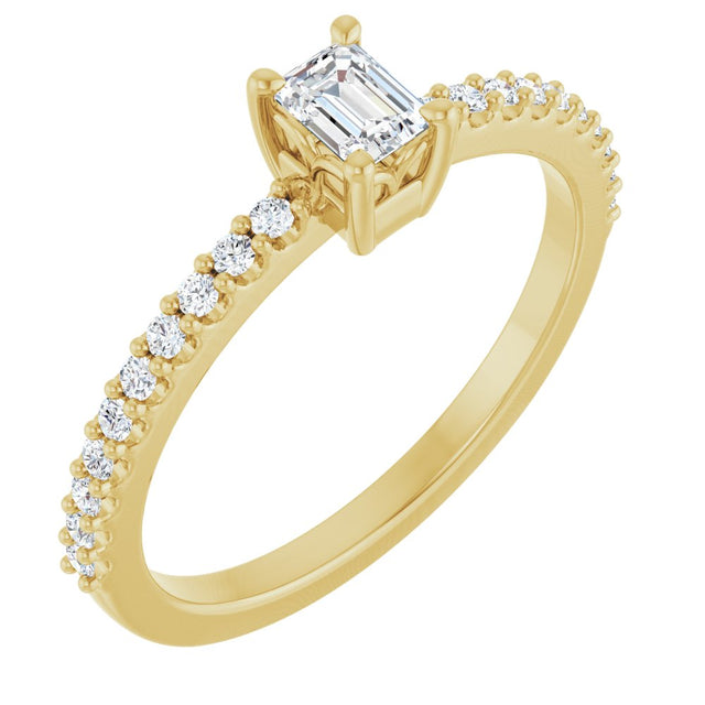 14K Yellow Gold 3/8 CTW Lab-Grown Diamond Ring