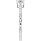 14K White Gold 3/8 CTW Lab-Grown Diamond Ring